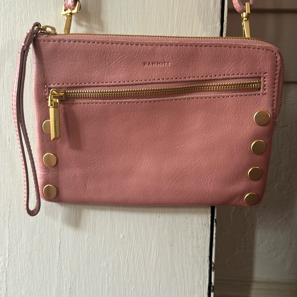 Hammitt Nash bag pink sands with convertible strap, gold hardware